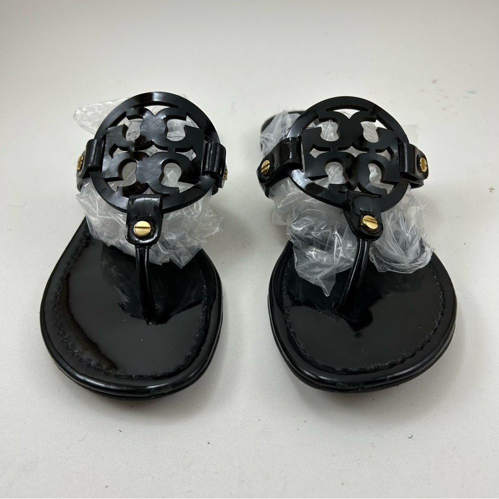Tory Burch Miller Patent Leather Sandals 6.5 M